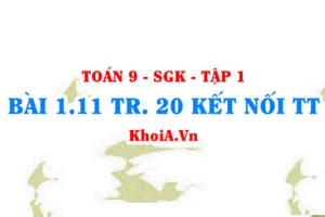 Bài 1.11 trang 20 Toán 9 Kết nối tri thức Tập 1
